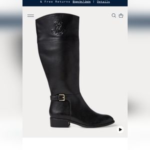 COPY - Ralph Lauren Madison black tall boots size 11 medium